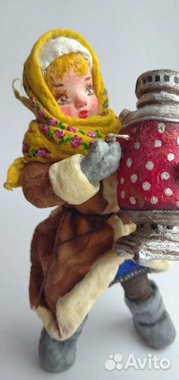 Ватная ёлочная игрушка