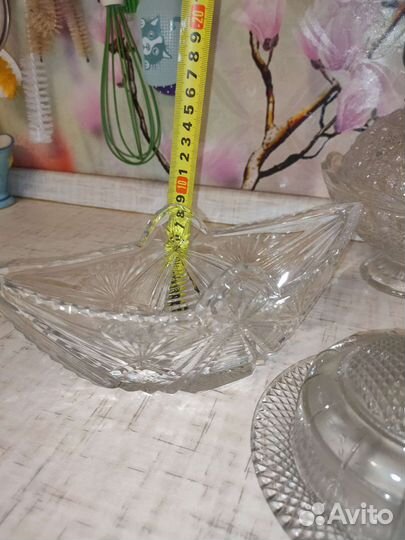 Хрустальная ваза/ладья/конфетница/салатник