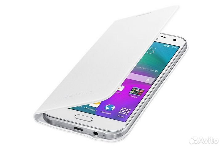 Оригинал Чехол-Книжка на samsung Galaxy E5 (белый)