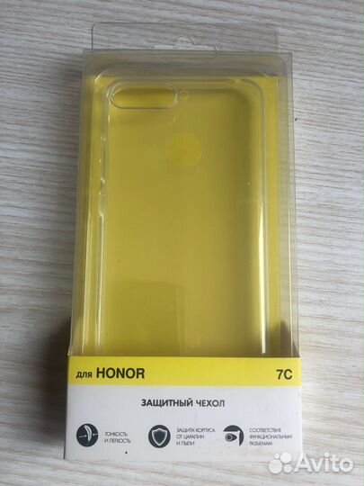 Чехол для Huawei Honor 7C прозрачный. Новый