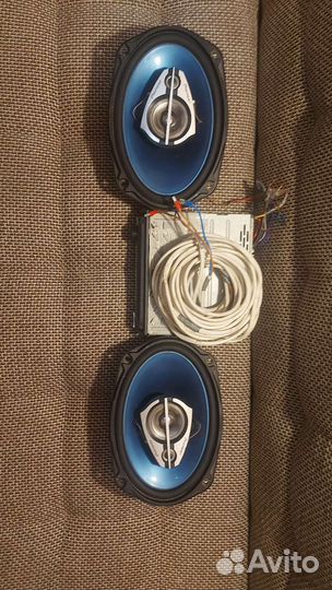 Колонки в авто, магнитофон, провода,Sony, Pioneer