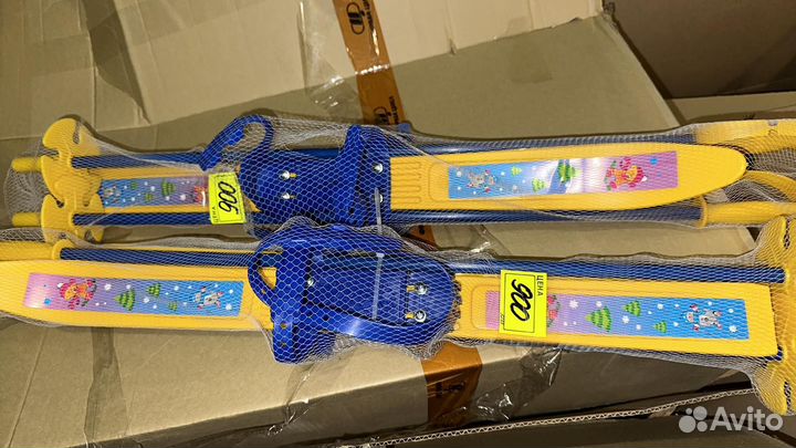 Комплект детских лыж-лыжи 65см-1м+палки+крепление