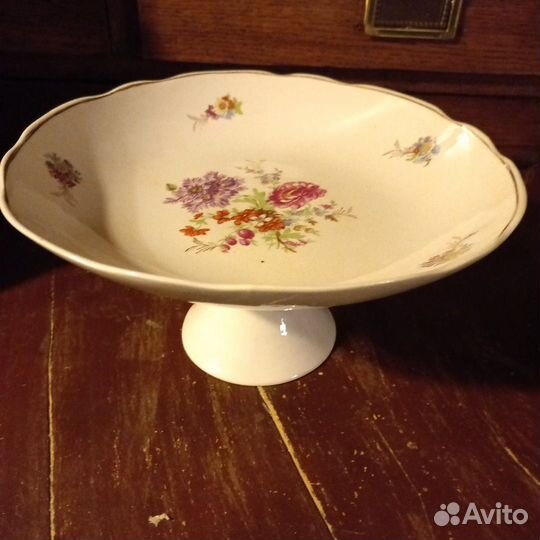 Ваза на ножке фарфор СССР