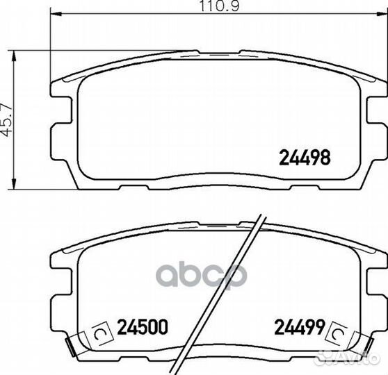Колодки тормозные дисковые зад NP6074 nissh
