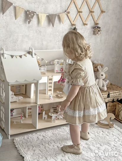 Домик кукольный деревянный Сканди дом