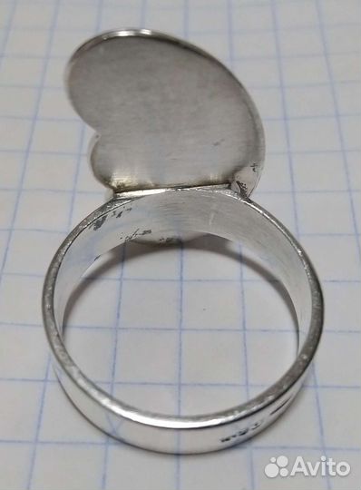 Серебряное кольцо рубин звезда 916 пр гост СССР