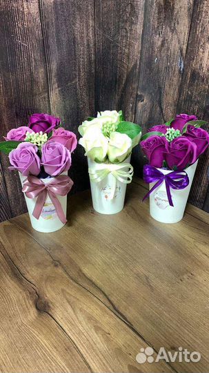 Мыльные букеты розы