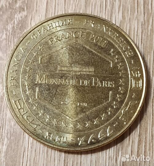 Жетон монета tour eiffel monnate de paris