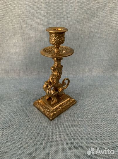 Подсвечник Лев. Материал Бронза