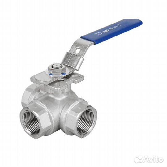 Кран шар нерж 3/ход Т Ду65 Ру63 м/м п/эл Benarmo