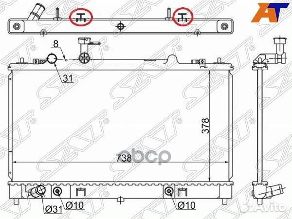 Радиатор Mazda 6 02-12 / Atenza 02-12 MZ0005-2 Sat