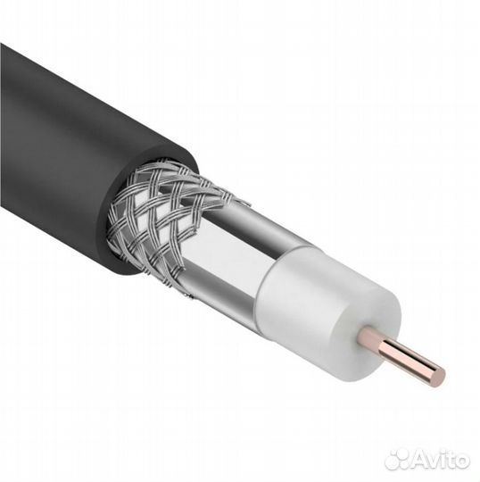 Коаксиальный кабель rexant RG-6U, 75 Ом,100м