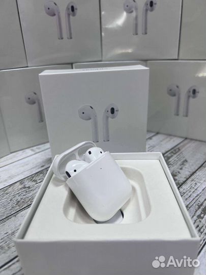 Беспроводные наушники Airpods 2 + чехол +доставка