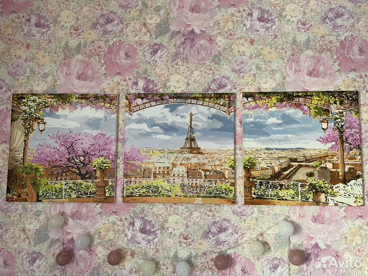 3 Картины, нарисованы по номерам