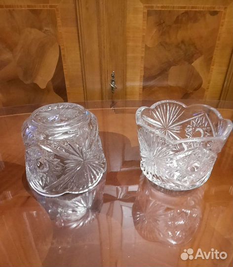 Хрустальные вазы-конфетницы