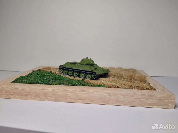 Диорама т 34 в поле 1:100