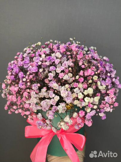 Гипсофила в коробке, в букете, цветы доставка