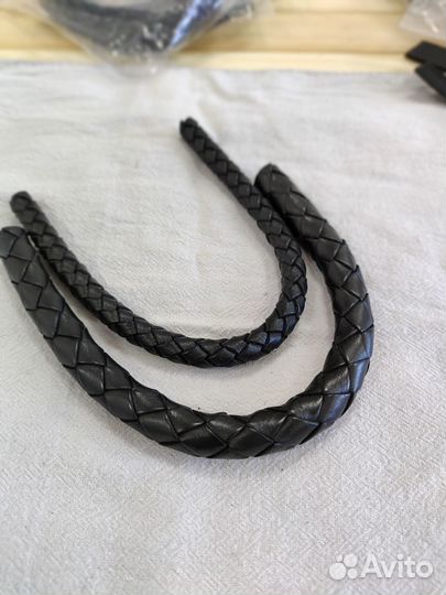 Кожаный шнур круглый плетеный