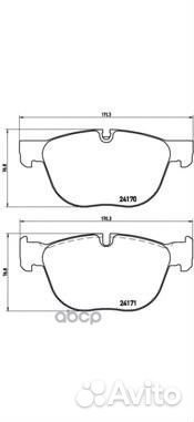 Колодки тормозные дисковые перед P06049 Brembo