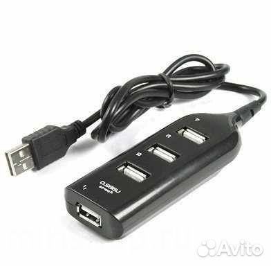 USB концентратор (HUB) 4 выхода (USB 2.0) 40 см
