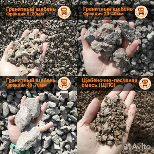 Щебень (все фракции) с доставкой в Осельки