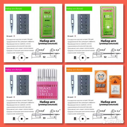 Иглы для швейных машин