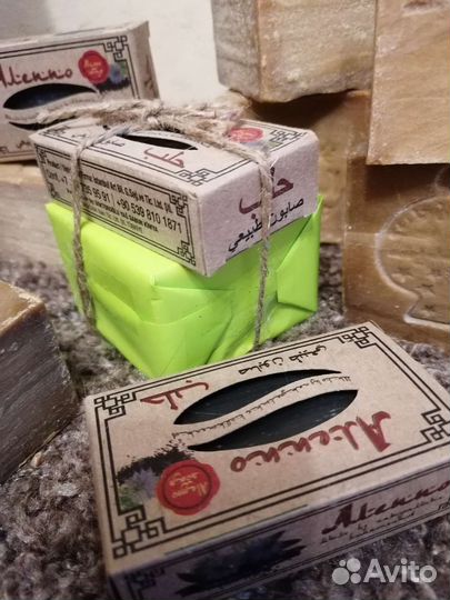 Алеппское мыло из Сирии, олив лавр маслах, тмином