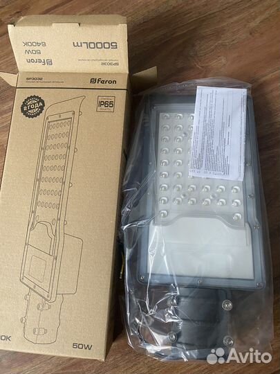 Уличный светодиодный светильник Feron 6400K 50W