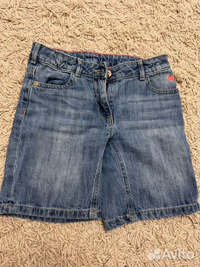 Джинсовые шорты 134 и Zara 128