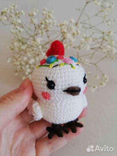 Игрушка вязаная ручной работы цыплята