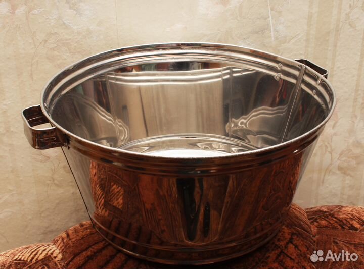 Бак печки-прачки, таз, ведро, ковши из нержавейки