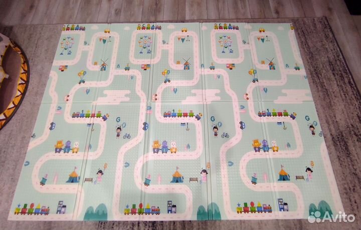 Детский коврик для ползания складной