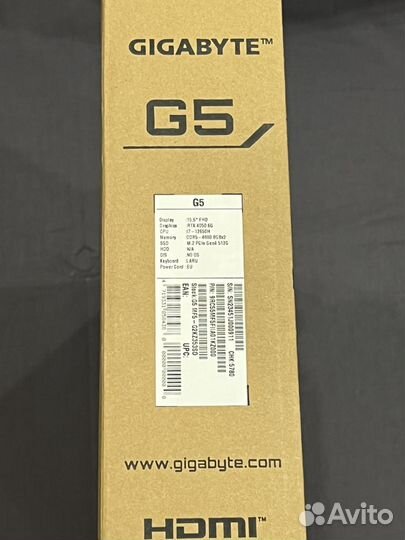 Игровой ноутбук Gigabyte g5 RTX 4050