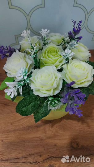 Букет-комплимент, цветы из мыла