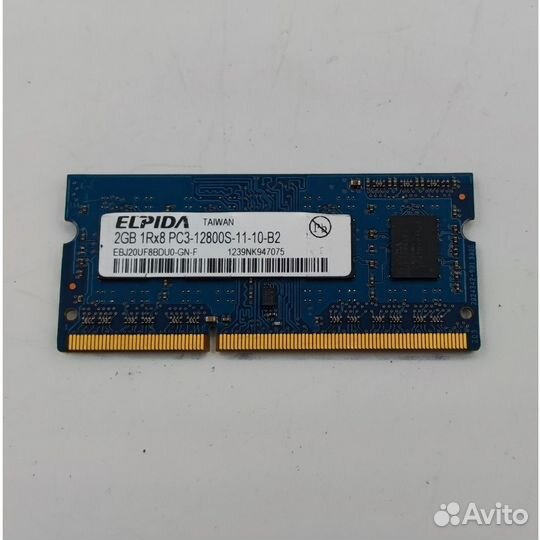 Модуль памяти EBJ20UF8BDU0-GN-F, elpida, DDR3, 2 Г
