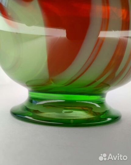 Старинная Ваза цветное стекло