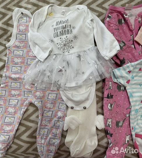 Вещи пакетом для девочки 62 68 74 80