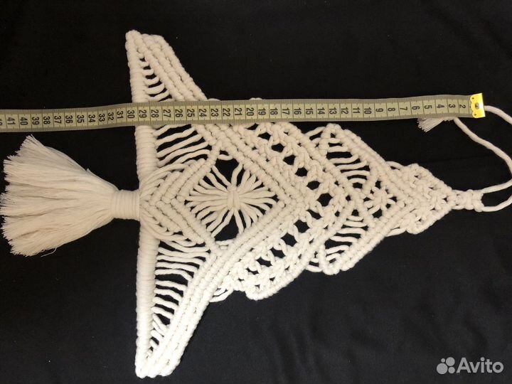 Панно макраме елка