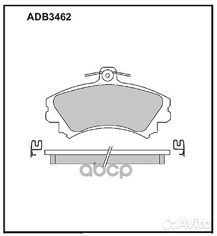 Колодки тормозные дисковые перед ADB3462 AL