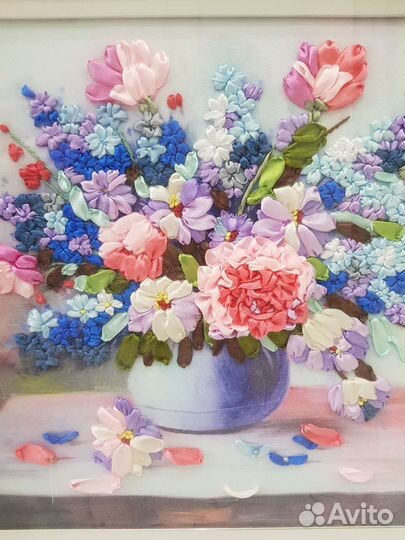 Картина лентами, новая, в раме, 4042 см