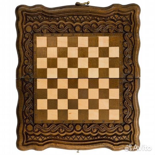 Шахматы и нарды резные Вермион 30 х 38 см бук Армения 62730