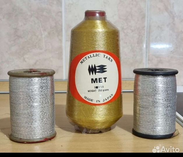 Нитки люрекс,метанить