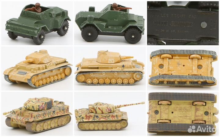 Винтаж Corgi, Crescent, Dinky, Matchbox, Solido