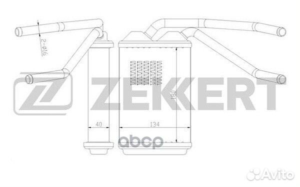 Радиатор отопителя Daewoo Nexia 94-08 Zekkert M
