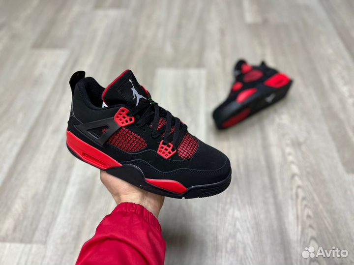 Кроссовки Air Jordan 4 Red Thunder (36-45)