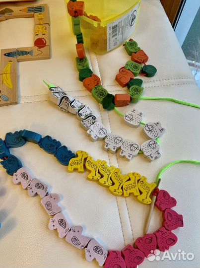 Деревянные обучающие игрушки 1-4 лет