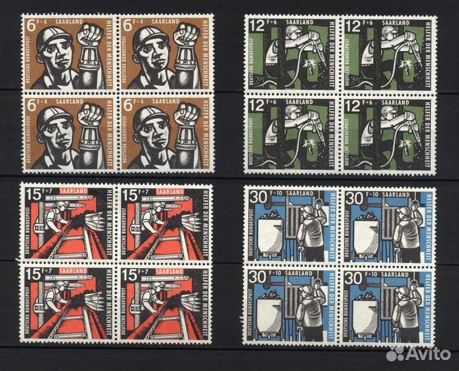 1955-58 Deutsche Bundespost. фрг+ саар