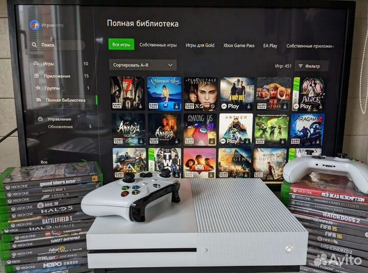 Xbox One S+330 игр