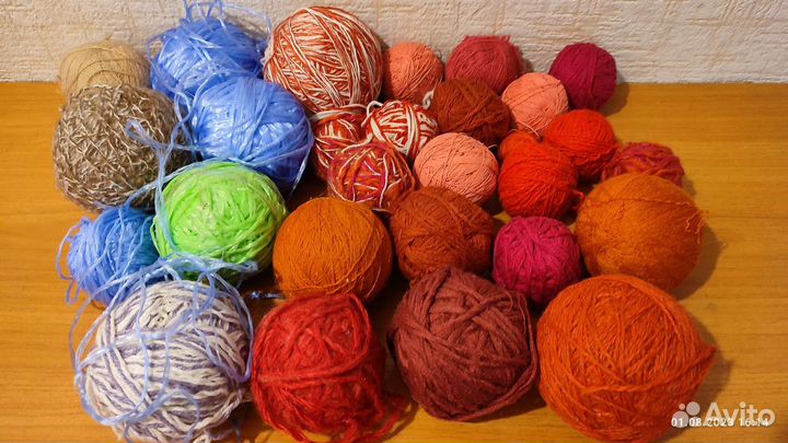 Пряжа. Нитки. Для вязания, рукоделия, поделок