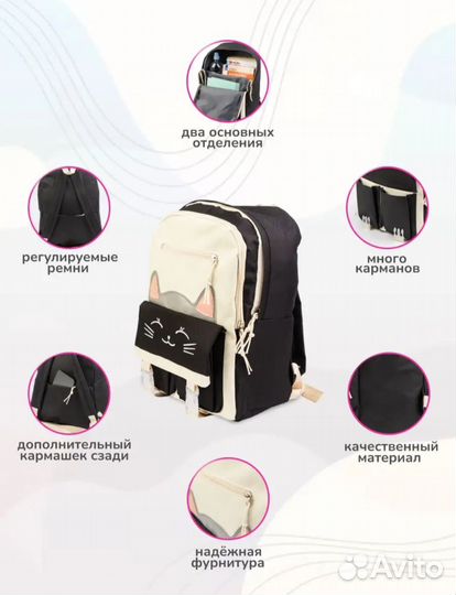 Рюкзак школьный для девочки новый